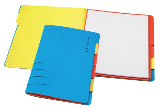 [530055] Trieur Secolor Sixtab 6 compartiments carton 100% recyclé 250g bleu