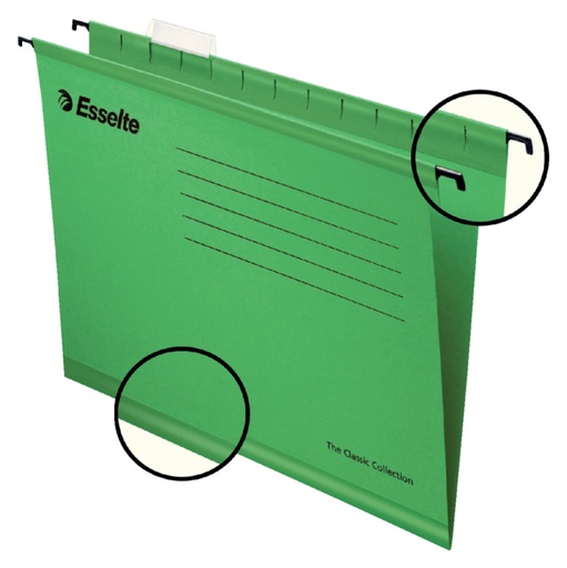 [520224] Dossier suspendu Esselte Classic Plus folio fond V vert