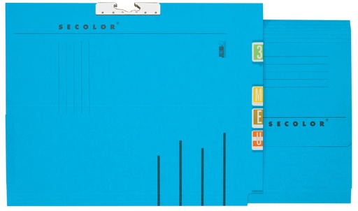 [512586] Dossier collectif Djois Secolor A4 latéral recyclé bleu