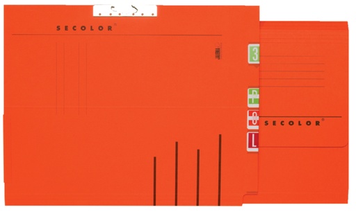 [512588] Verzamelmap Djois Secolor A4 lateraal recycled rood