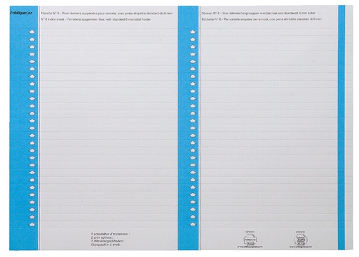 [521643] Ruiterstrook Elba Nr 8 138x6mm lateraal blauw 10 vel