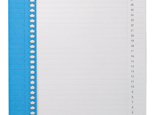 [521693] Etiquette dossier suspendu Elba n°9 157x7mm latéral bleu 10 pièces