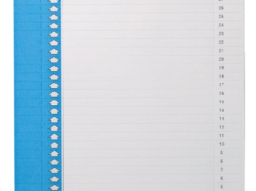 [521693] Etiquette dossier suspendu Elba n°9 157x7mm latéral bleu 10 pièces