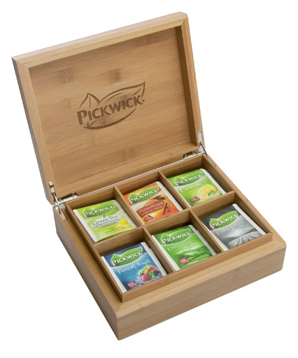 [890401] Pickwick Theekist Bamboe 6vaks Fairtrade