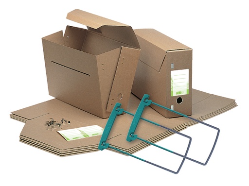 [531023] Boîte archives JalemaClipex Folio 370x265x115mm brun