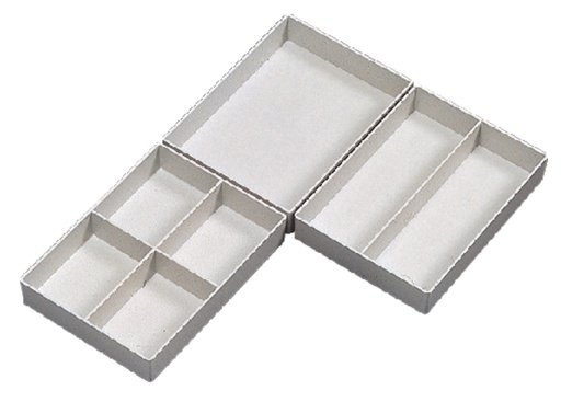 [505258] Bac de classement Djois semi-haut 30x122x168mm 4 compartiments gris