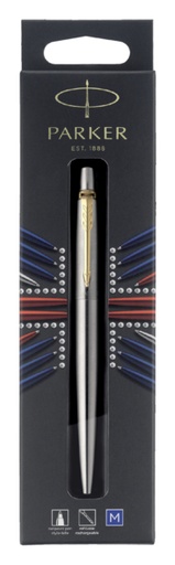 [600843] Balpen Parker Jotter stainless steel GT medium blister à 1 stuk