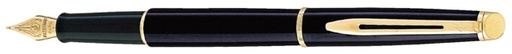 [600548] Stylo plume Waterman Hémisphère Noir Laqué GT Fin