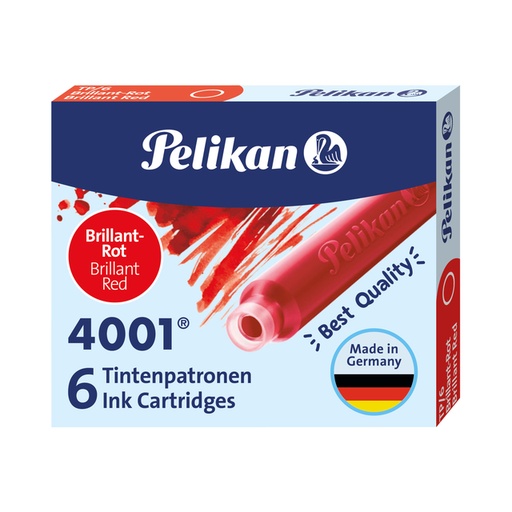 [609602] Inktpatroon Pelikan 4001 rood 6 stuks