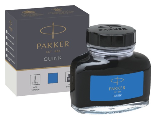 [609010] Encre stylo plume Parker Quink lavable 57ml bleu roi