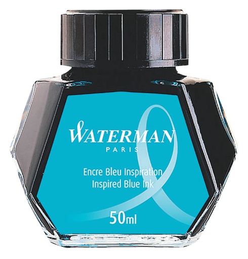 [609056] Encre pour Stylo Plume Waterman 50ml bleu pacifique