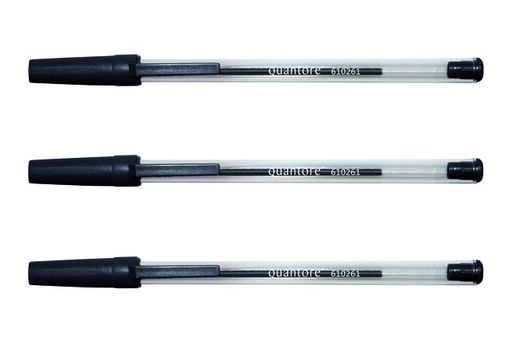 [610261] Stylo bille Stick Quantore Medium noir