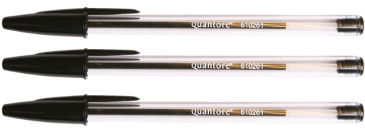 [610261] Stylo bille Stick Quantore Medium noir