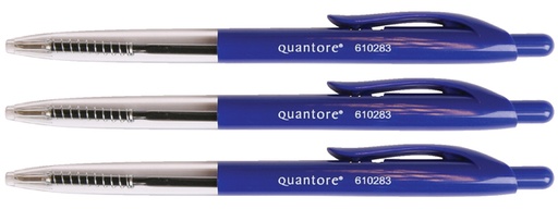 [610283] Balpen Quantore drukknop blauw medium