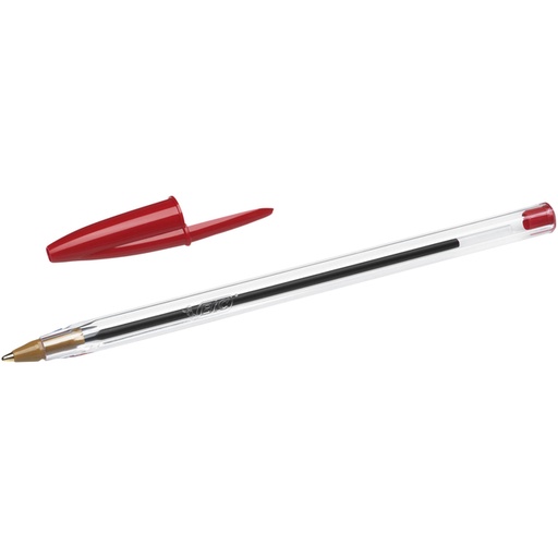 [616102] Balpen Bic Cristal medium rood