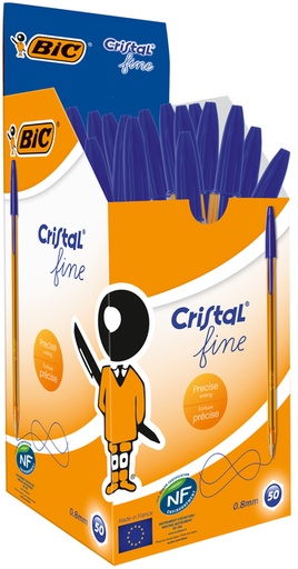 [616323] Balpen Bic Cristal fijn blauw