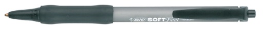 [616031] Balpen Bic soft feel grip clic medium zwart