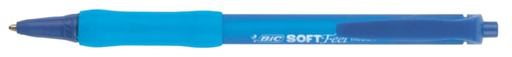 [616033] Balpen Bic soft feel grip clic medium blauw