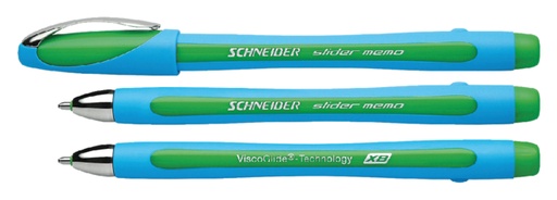 [106387] Balpen Schneider Slider Memo extra breed groen