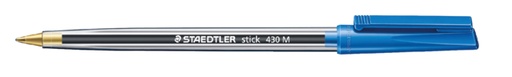 [612843] Balpen Staedtler Stick 430 blauw medium