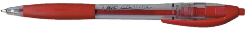 [616022] Stylo bille BIC Atlantis Classic Grip Clic Medium rouge