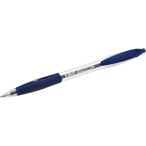[616023] Balpen Bic Atlantis classic grip clic medium blauw