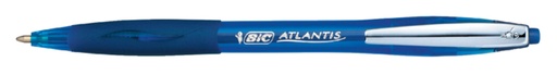 [615193] Stylo bille BIC Atlantis Soft Clip Métal Medium bleu