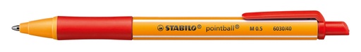[610412] Balpen STABILO pointball 6030/40 medium rood