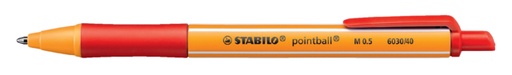 [610412] Stylo bille STABILO Pointball 6030/40 Medium rouge