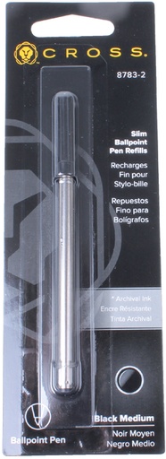 [625961] Recharge stylo bille Cross Slim Click Medium noir