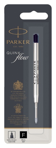 [625825] Recharge stylo bille Parker Quinkflow Fin noir blister 1 pièce