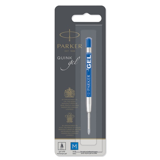 [625807] Gelschrijvervulling Parker Quink medium blauw blister à 1 stuk