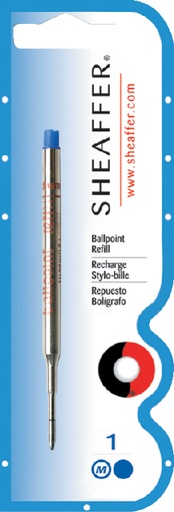 [626043] Recharge stylo bille Sheaffer Medium bleu blister 1 pièce