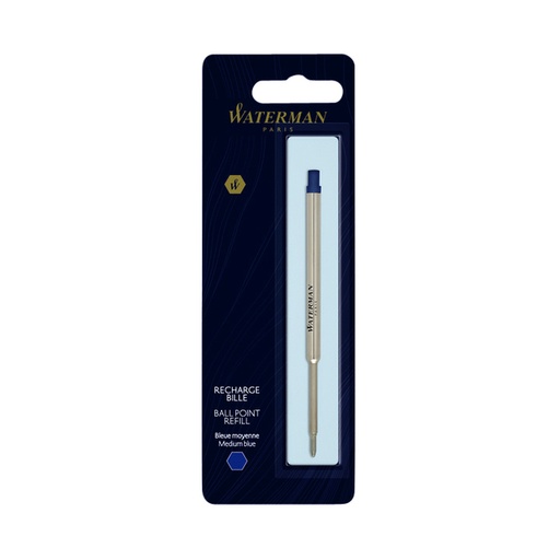 [626055] Recharge stylo bille Waterman Medium bleu blister