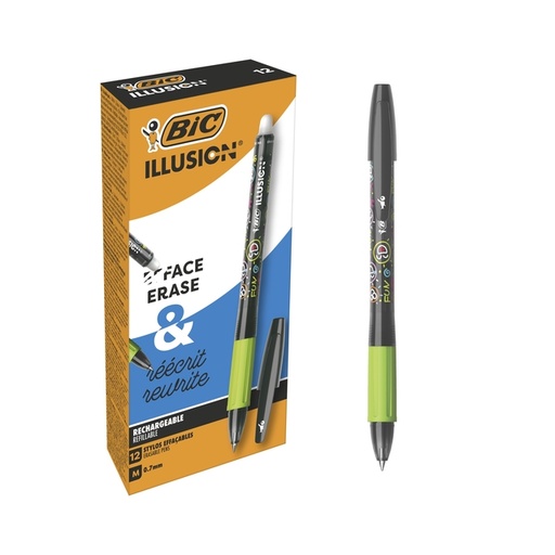 [614361] Stylo gel BIC Gel-ocity Illusion Medium noir