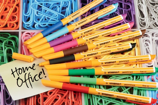 [636029] Roller STABILO PointVisco 1099/10 Fin assorti étui 10 pièce