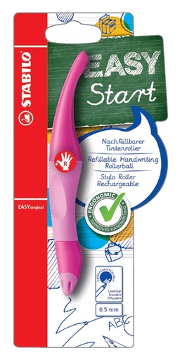 [636484] Rollerpen STABILO Easyoriginal rechtshandig roze/lichtroze blister à 1 stuk