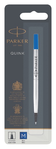 [637653] Rollerpenvulling Parker Quink medium blauw blister à 1 stuk