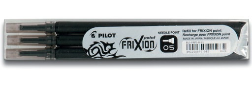 [637721] Recharge Roller Pilot FriXion Hi-Tecpoint Fin noir 3 pièces