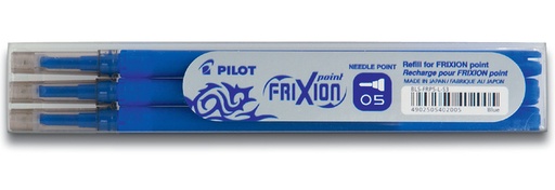 [637723] Recharge roller PILOT FriXion Fin bleu 3 pièces