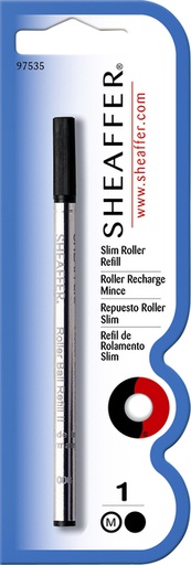 [637951] Rollerpenvulling Sheaffer slim medium zwart blister à 1 stuk