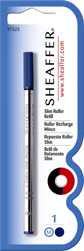 [637953] Recharge roller Sheaffer Slim Medium bleu blister 1 pièce