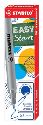 [636058] Recharge roller STABILO EASYoriginal Fin bleu boîte 3 pièces