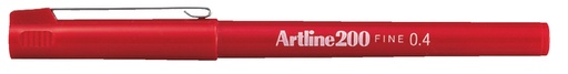 [631992] Fineliner Artline 200 ogive Fin rouge