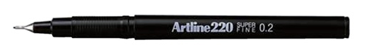 [631981] Fineliner Artline 220 rond super fijn zwart