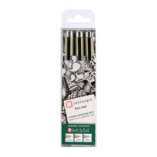 [632570] Kit dessin Sakura Zentangle noir set 3 stylos