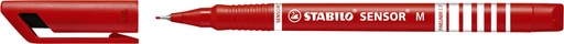 [633092] Fineliner STABILO Sensor 187/40 medium rood