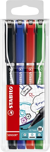 [633099] Fineliner STABILO Sensor 187/4 assorti