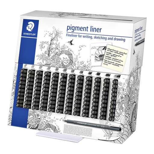 [633238] Fineliner Staedtler Pigment 308 display de 120 pièces assorti
