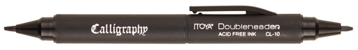 [600600] Kalligrafiepen Itoya CL-10 1.5 èn 3.0mm zwart